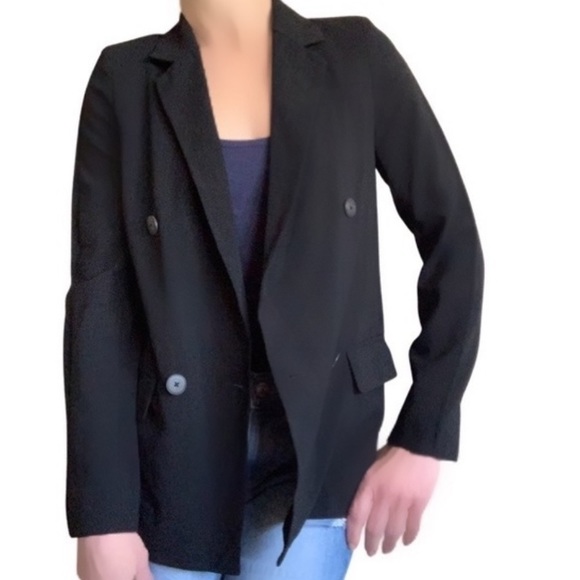 NWT Aritzia Babaton Black Wool Blend 1-01 Shao Jacket Blazer Size 2 - Picture 2 of 16